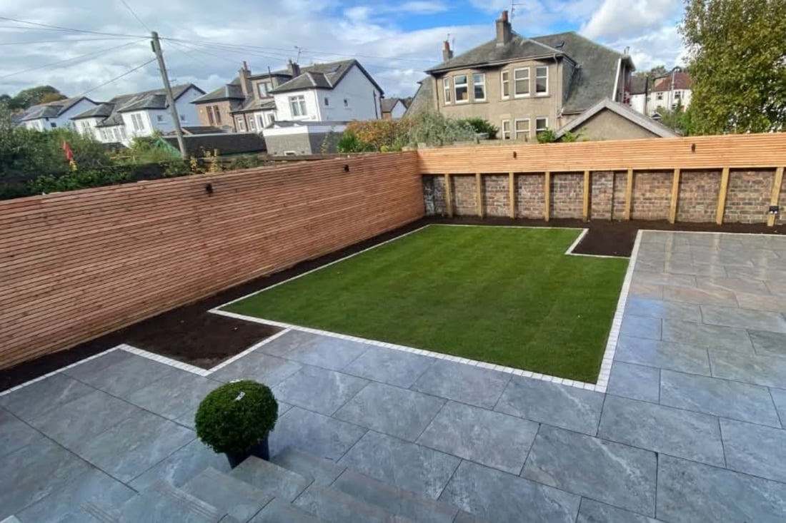 Main header - "M.C PAVING & LANDSCAPES LTD"