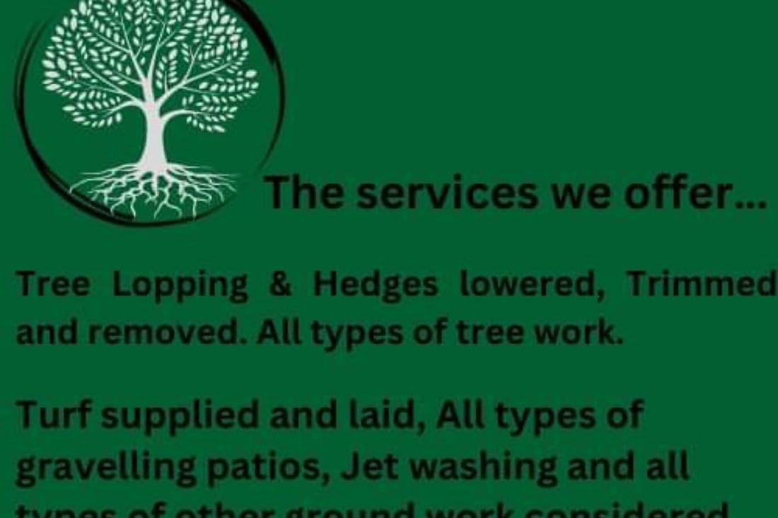 Main header - "WOODLANDS TREE & GARDEN SERVICE"