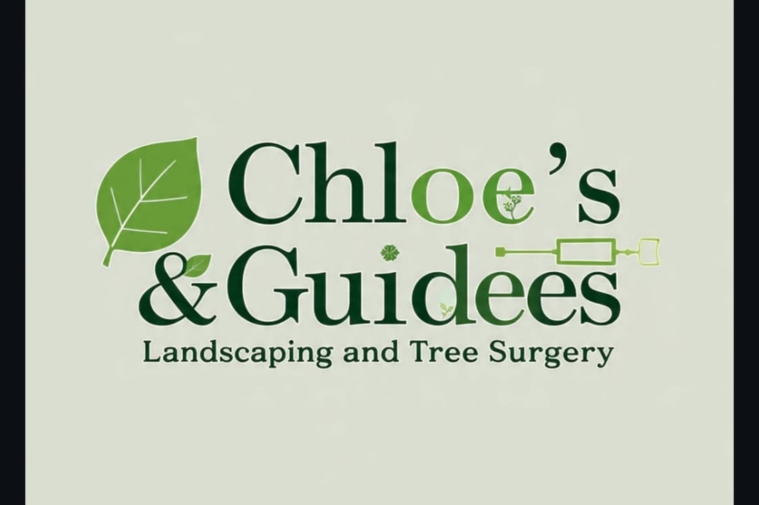 Main header - "Chloe's Gardening, Landscaping & Tree Surgery"