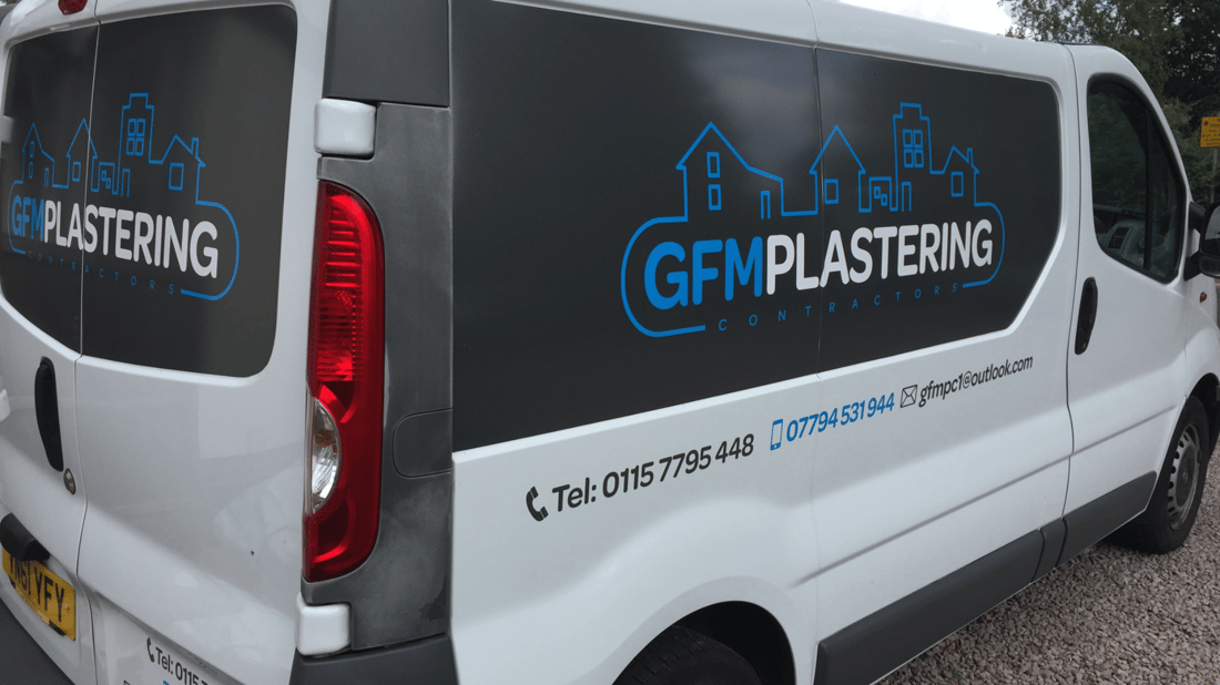Main header - "GFM Plastering Contractors"