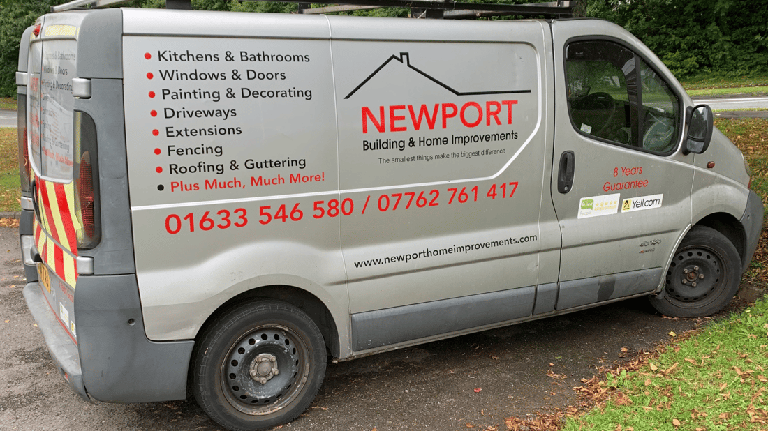 Main header - "Newport Building & Home Improvements"