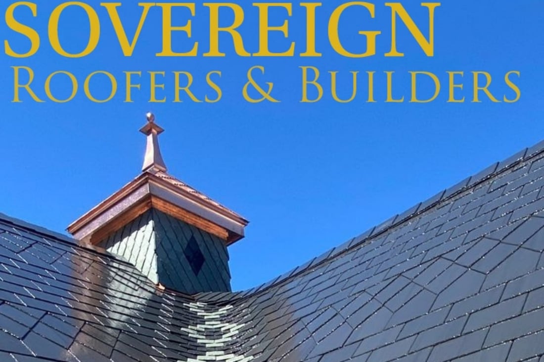 Main header - "Sovereign Roofing & Building"