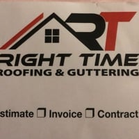Main header - "Right Time Roofing & Guttering"