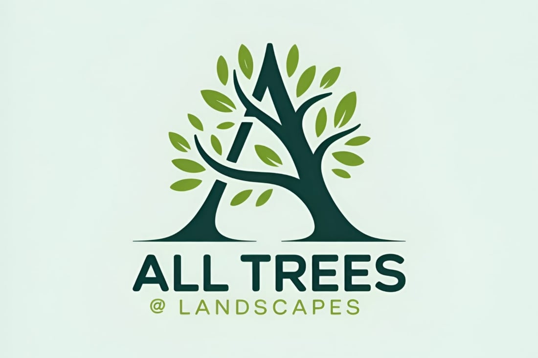 Main header - "All Trees & Landscaping"