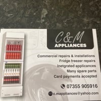 Main header - "C & M APPLIANCES"