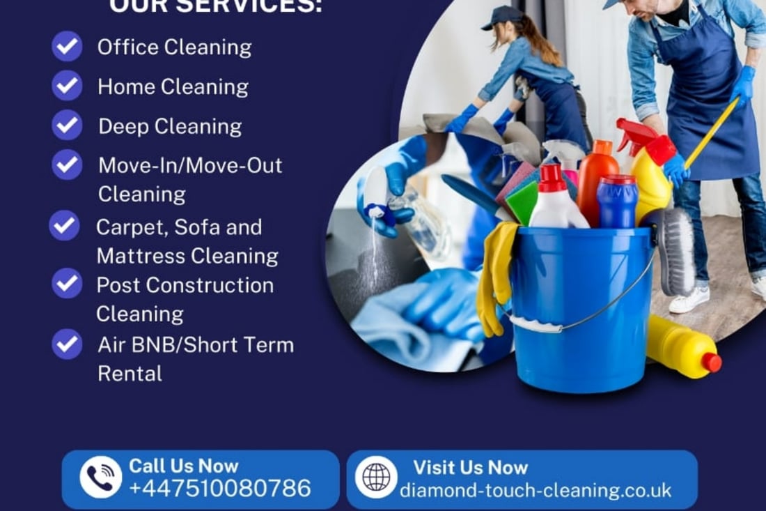 Main header - "Diamond Touch Cleaning"