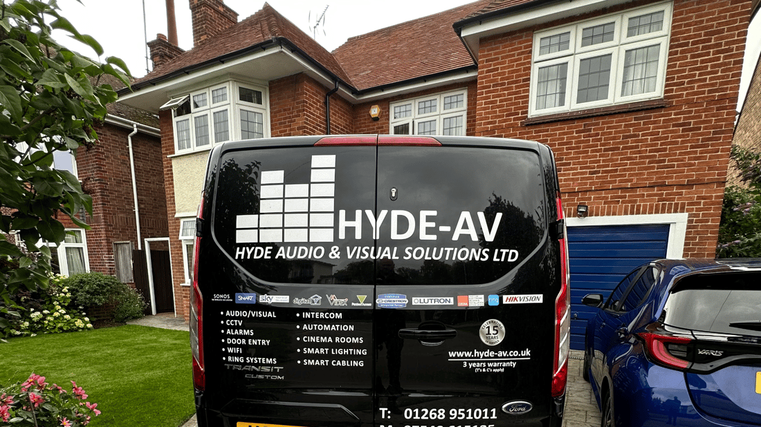 Main header - "Hyde Audio & Visual Solutions"