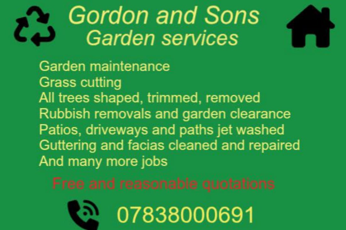 Main header - "Gordon & Sons"