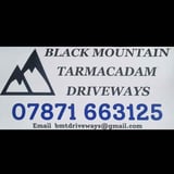 Company/TP logo - "Black Mountain Tarmac Adam Driveways"