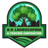 Company/TP logo - "D.R LANDSCAPING & FENCING CONTRACTOR"