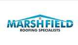 Company/TP logo - "Marshfield Roofing"