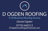 Company/TP logo - "D Ogden Roofing"
