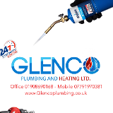 Company/TP logo - "Glenco plumbing and heating"