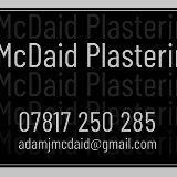 Company/TP logo - "A.McDaid Plastering"