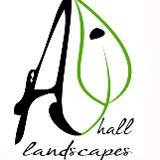Company/TP logo - "A J Hall Landscapes"