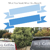 Company/TP logo - "M.J.Griffiths Building, Plumbing and heating contractor"