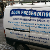 Company/TP logo - "Aqua/damp course preservations"