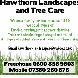Company/TP logo - "Hawthorn Landscapes"