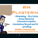 Company/TP logo - "RM Plastering"