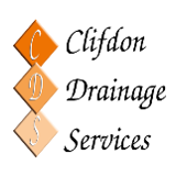 Company/TP logo - "clifdon drainage services"