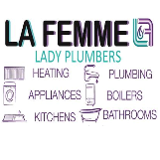 Company/TP logo - "La Femme Plumbing"