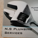 Company/TP logo - "n.s plumbing services"