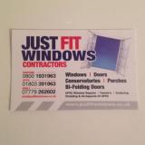 Company/TP logo - "Justfits windows"