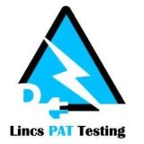 Company/TP logo - "Lincs Pat Testing"