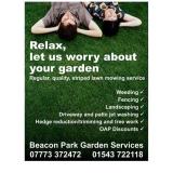 Company/TP logo - "Beacon Park Garden Services"