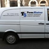Company/TP logo - "Tom Slater Carpentry"