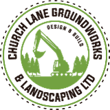 Company/TP logo - "Church Lane Groundworks and Landscaping"