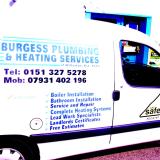 Company/TP logo - "BURGESS PLUMBING & HEATING SERVICES"