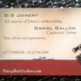Company/TP logo - "D.G Joinery"