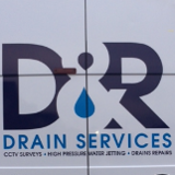 Company/TP logo - "D AND R Drain services"
