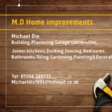 Company/TP logo - "M.D Home improvements"