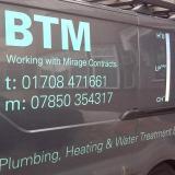 Company/TP logo - "BTM Plumbing and Heating."