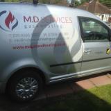 Company/TP logo - "M.D Gas and Heating services"