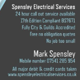 Company/TP logo - "Spensley Electrical Services"