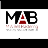 Company/TP logo - "M A Bell Plastering Contractor"