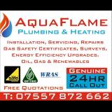 Company/TP logo - "Aquaflame Plumbing & Heating"