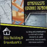 Company/TP logo - "DWJ building and groundworks"