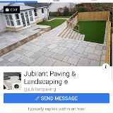 Company/TP logo - "Jubilant Paving & Landscaping"