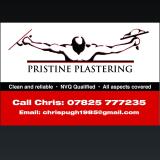 Company/TP logo - "Pristine Plastering"