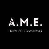 Company/TP logo - "A.M.E. Electrical Contractors"