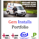 Company/TP logo - "GEM INSTALLS"