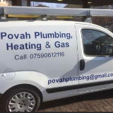 Company/TP logo - "Povah Plumbing, Heating & Gas"