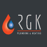 Company/TP logo - "RGK PLUMBING AND HEATING"