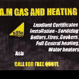 Company/TP logo - "a.m gas and heating"