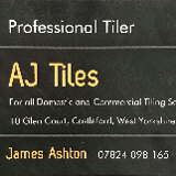Company/TP logo - "AJ TIles"