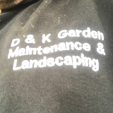 Company/TP logo - "D & K Garden Maintenance & Landscaping"
